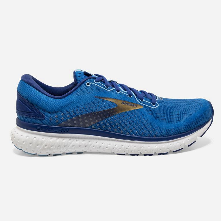 Brooks Glycerin 18 Mens Road Running Shoes - Blue/Mazarine/Gold - Philippines (452697NBX)